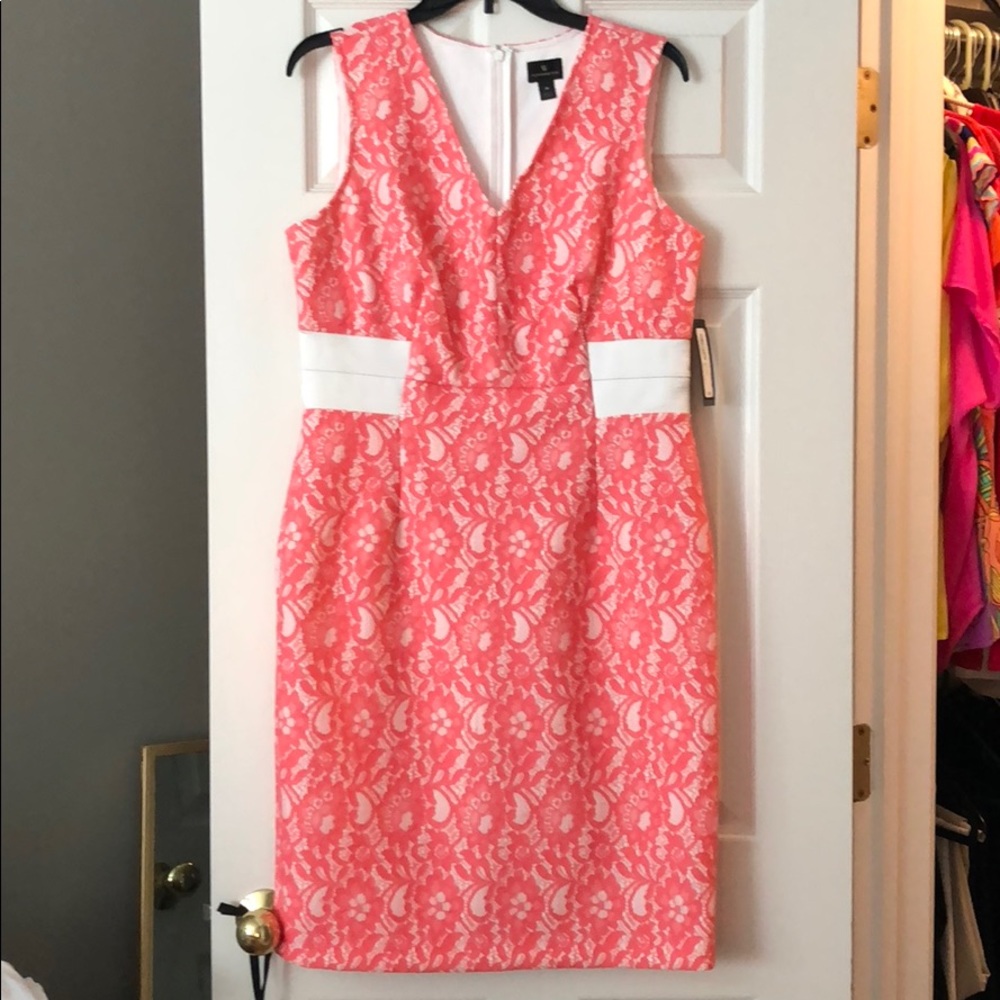 Worthington lace dress ! Peach lace.